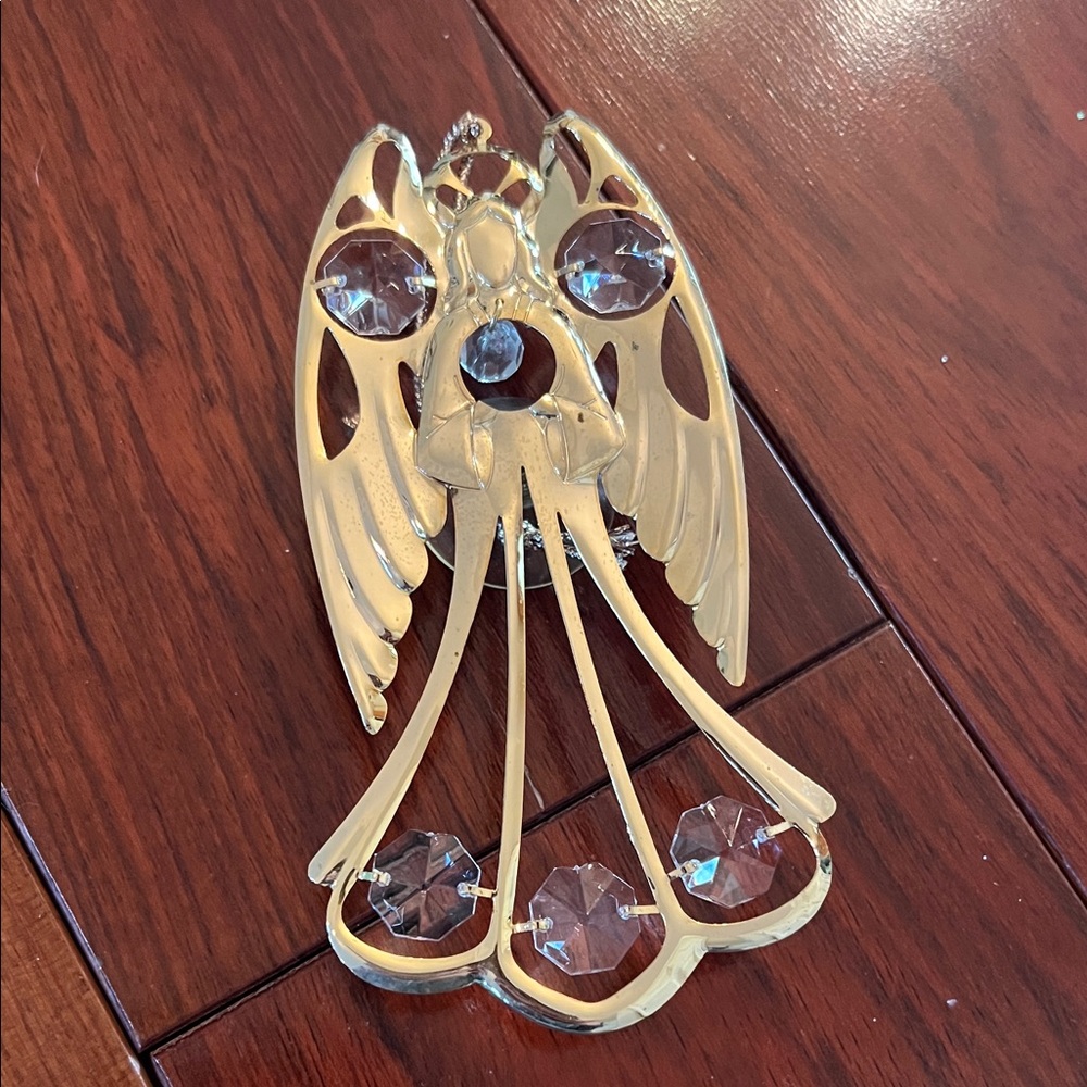 Avon Gold Angel with Clear Crystal Accents